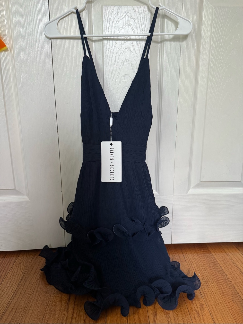 NWT saints + secrets Ruffle Trim Criss Cross Dress